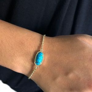 NEW Kendra Scott Elaina Veined Turquoise Bracelet